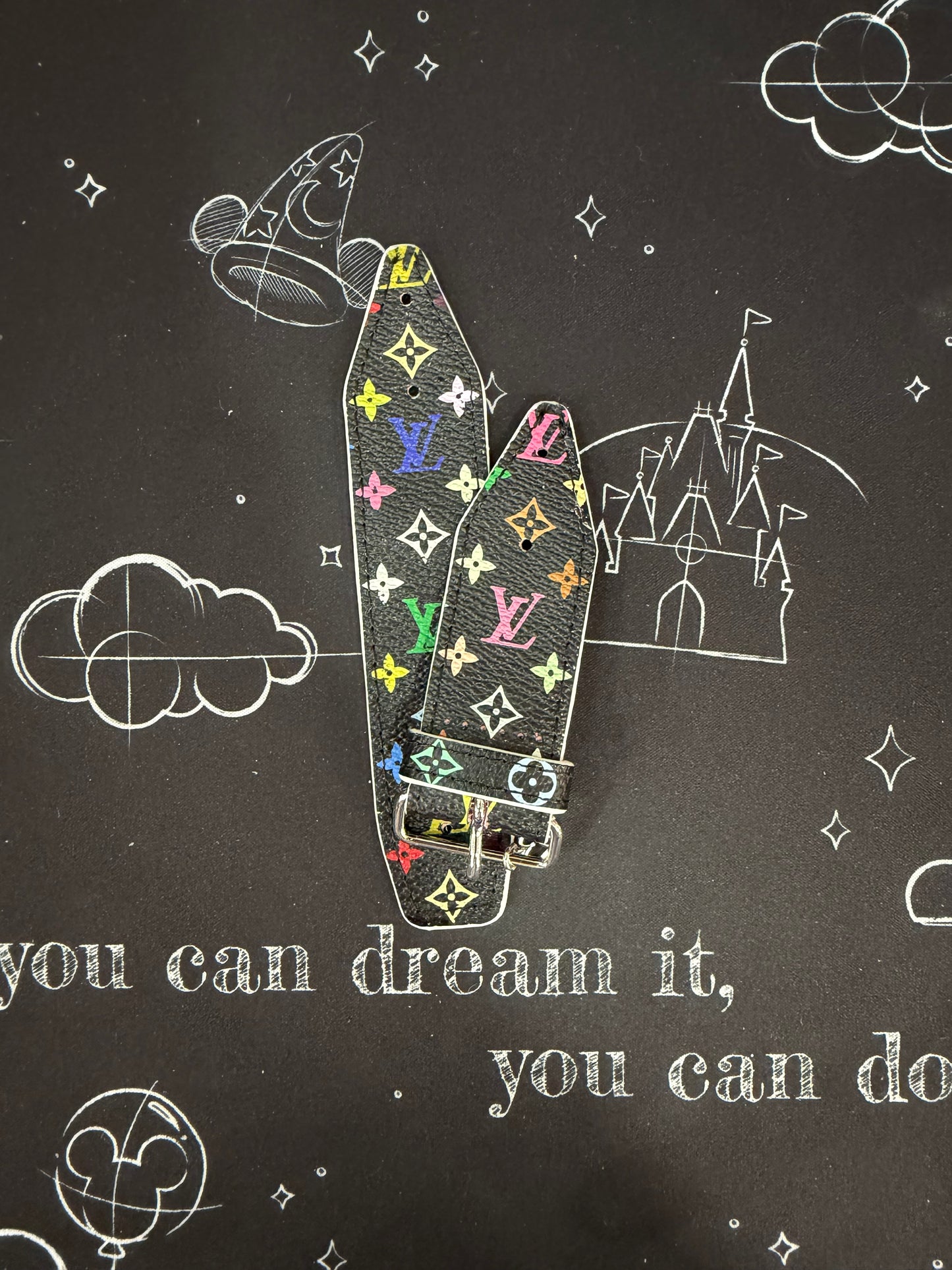 Blemished-Gamma-Authentic Upcycled LV Black Multicolor Mini