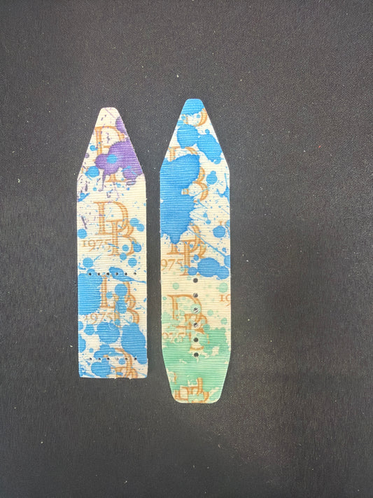 LC-Beta-Blue, Purple & Mint-Authentic Upcycled Vintage Dooney & Bourke 1975 Paint Splatter