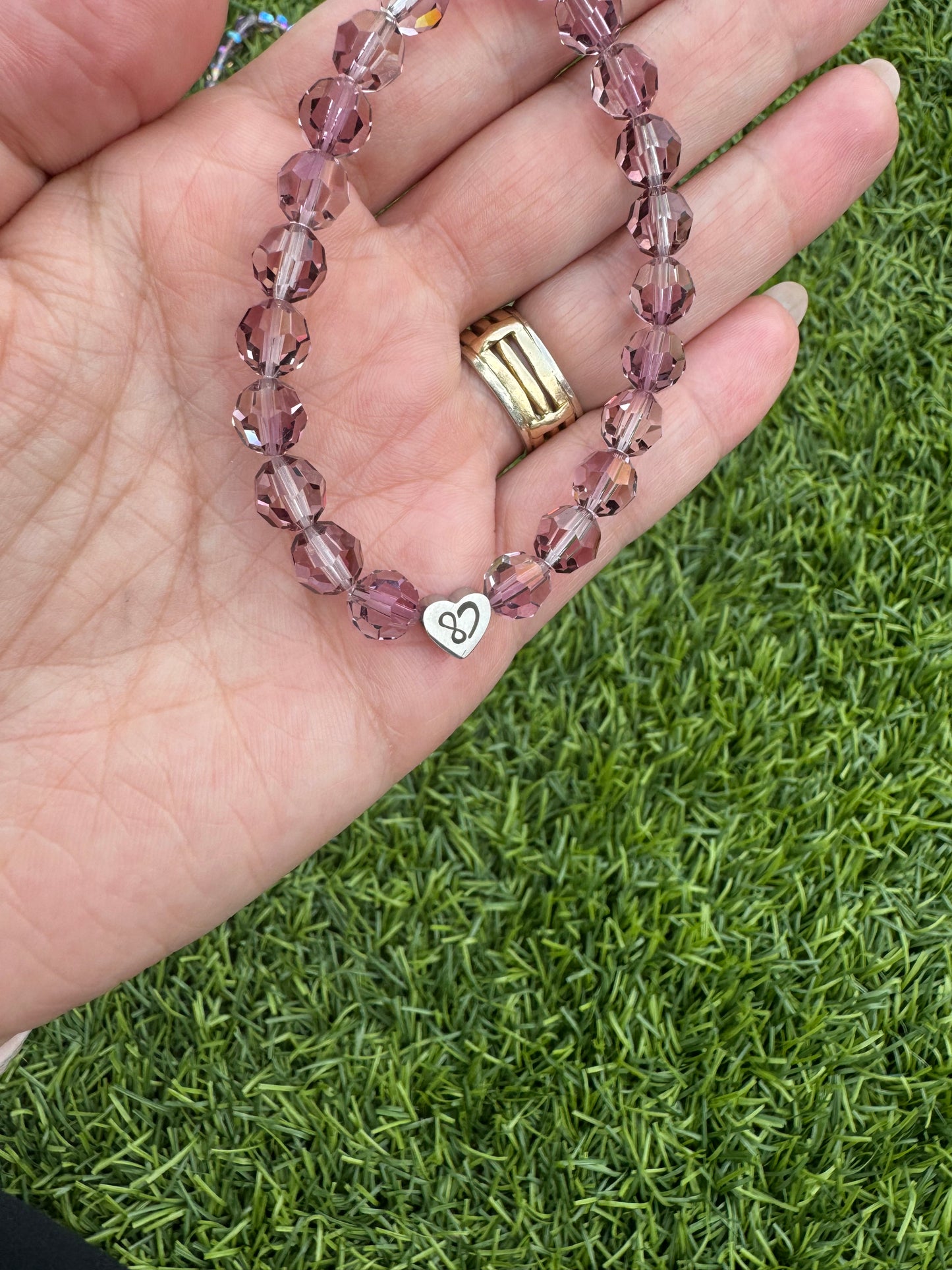 Bracelet- Authentic Antique Pink Crystal