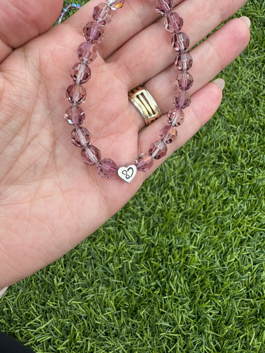 Bracelet- Authentic Antique Pink Crystal