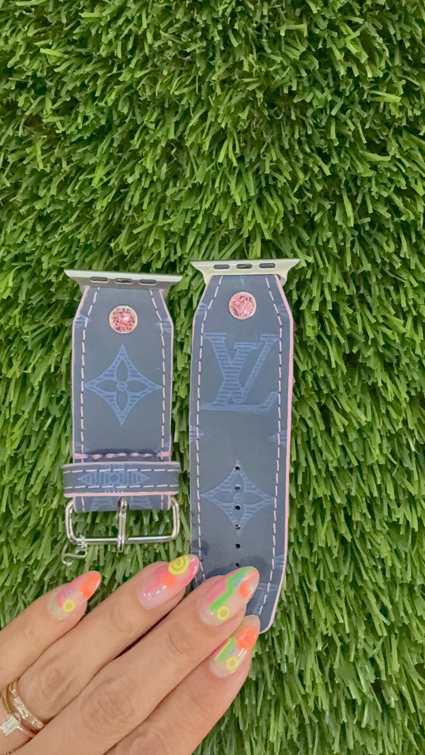 Authentic Upcycled Rare Blue on Navy Shadow LV Monogram