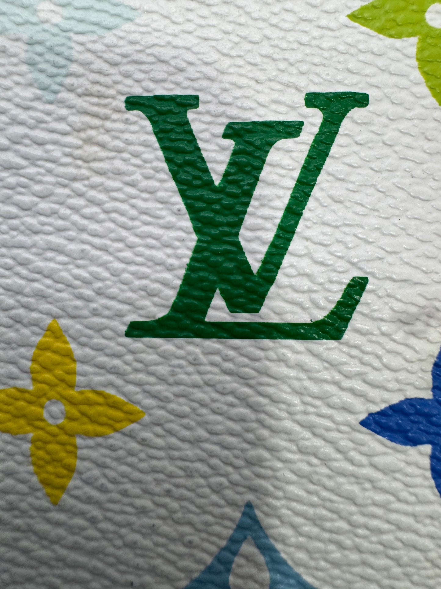 Authentic Upcycled LV White Multicolor