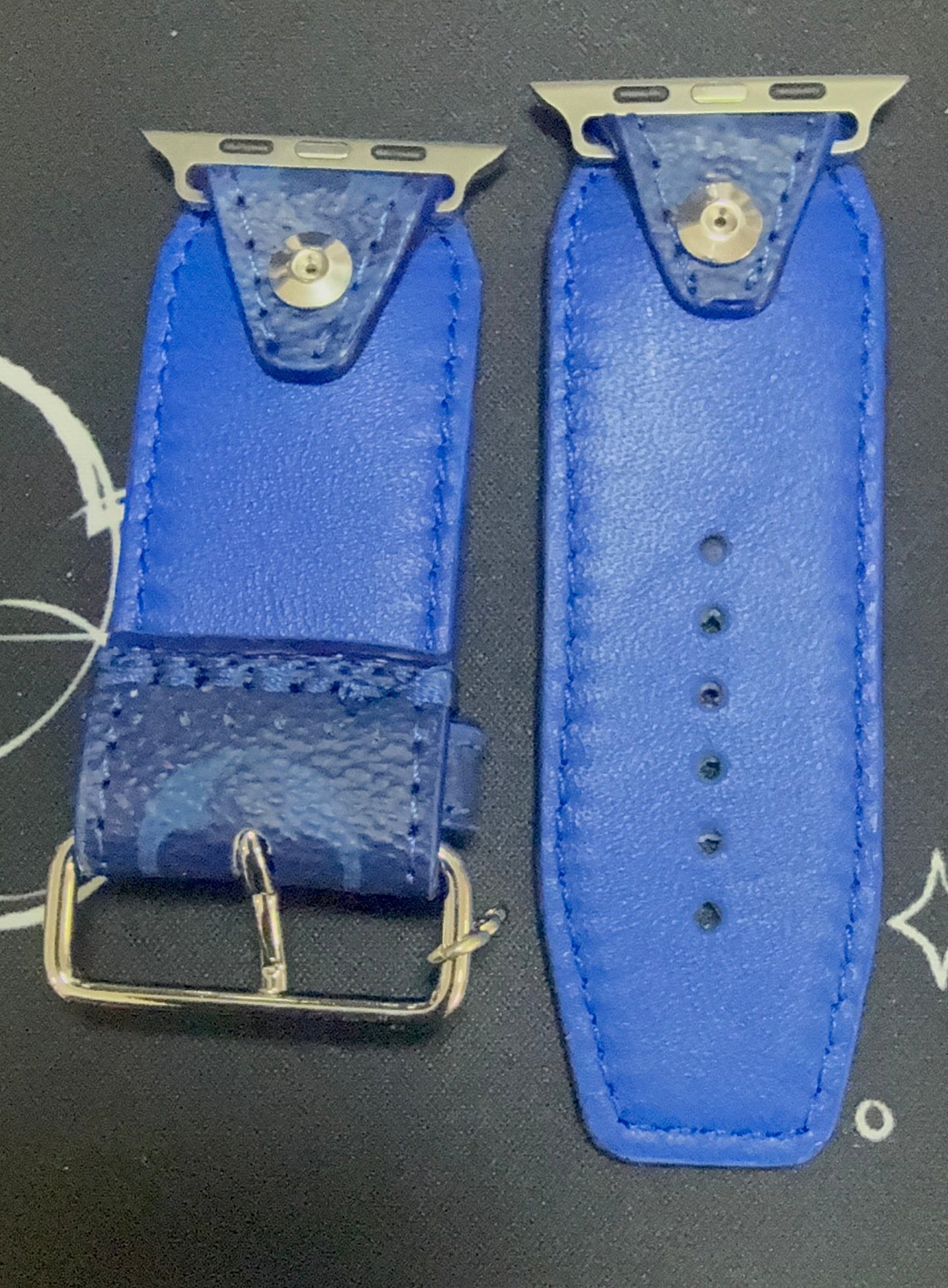 Limited Edit Upcycled LV Cobalt Blue