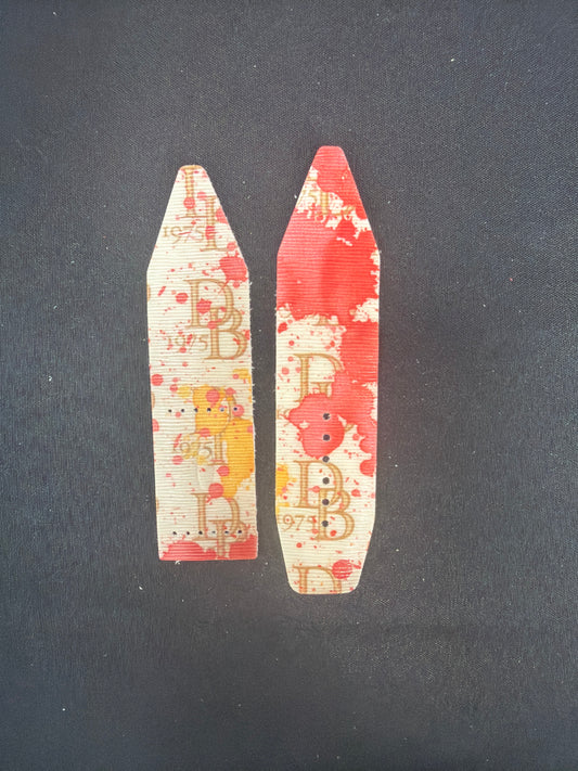 LC-Beta-Red & Yellow-Authentic Upcycled Vintage Dooney & Bourke 1975 Paint Splatter