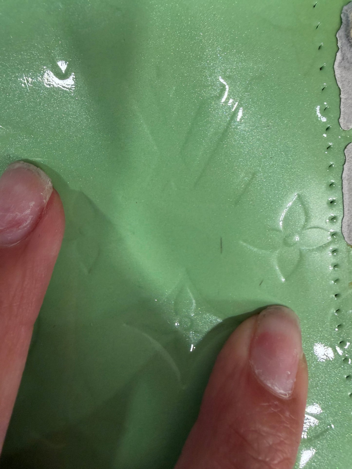 Blemished-2-Authentic Upcycled Peppermint LV Vernis