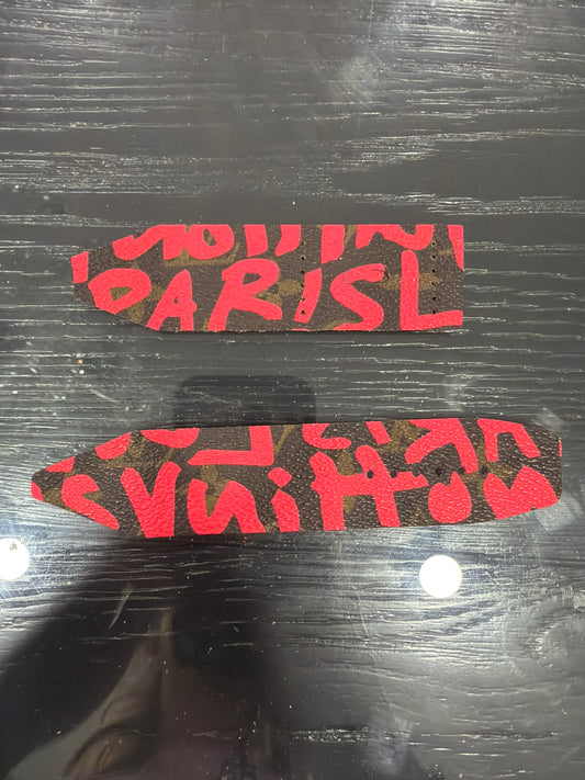 LC-Gamma-Paris/Vuittion Cut-Authentic Upcycled Pink LV Graffiti