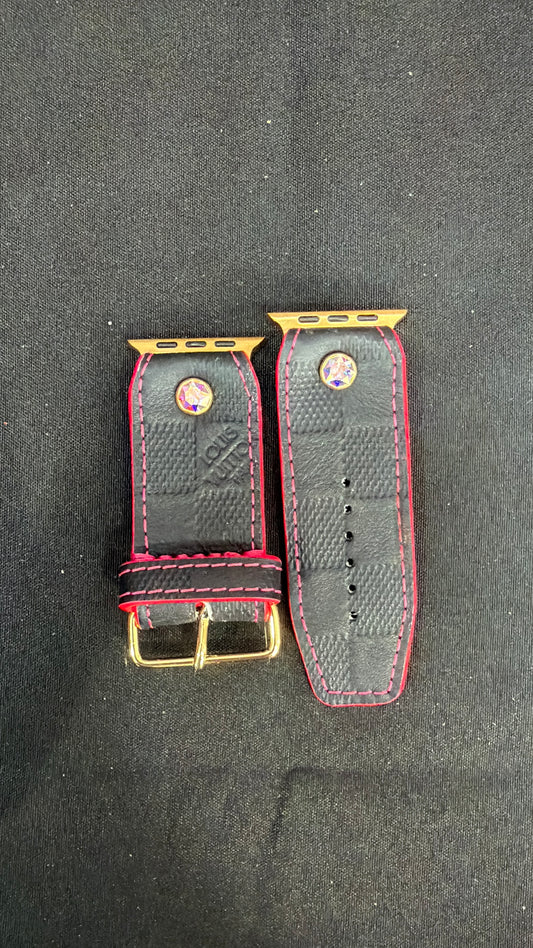 OTD-Alpha-Authentic Upcycled Black Damier Infini with Neon pink