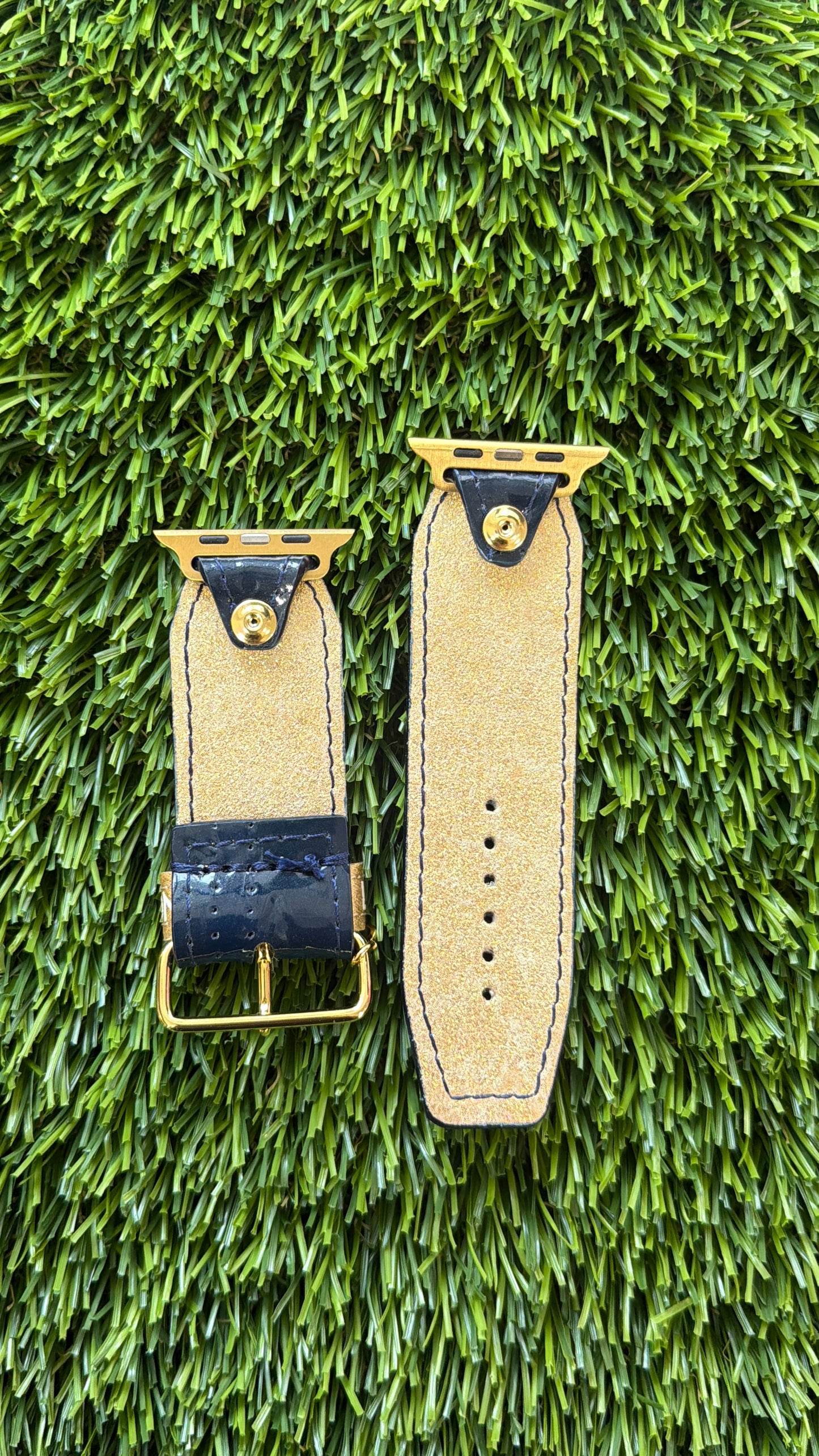 Authentic Upcycled LV Bleu Infini (Navy) Vernis