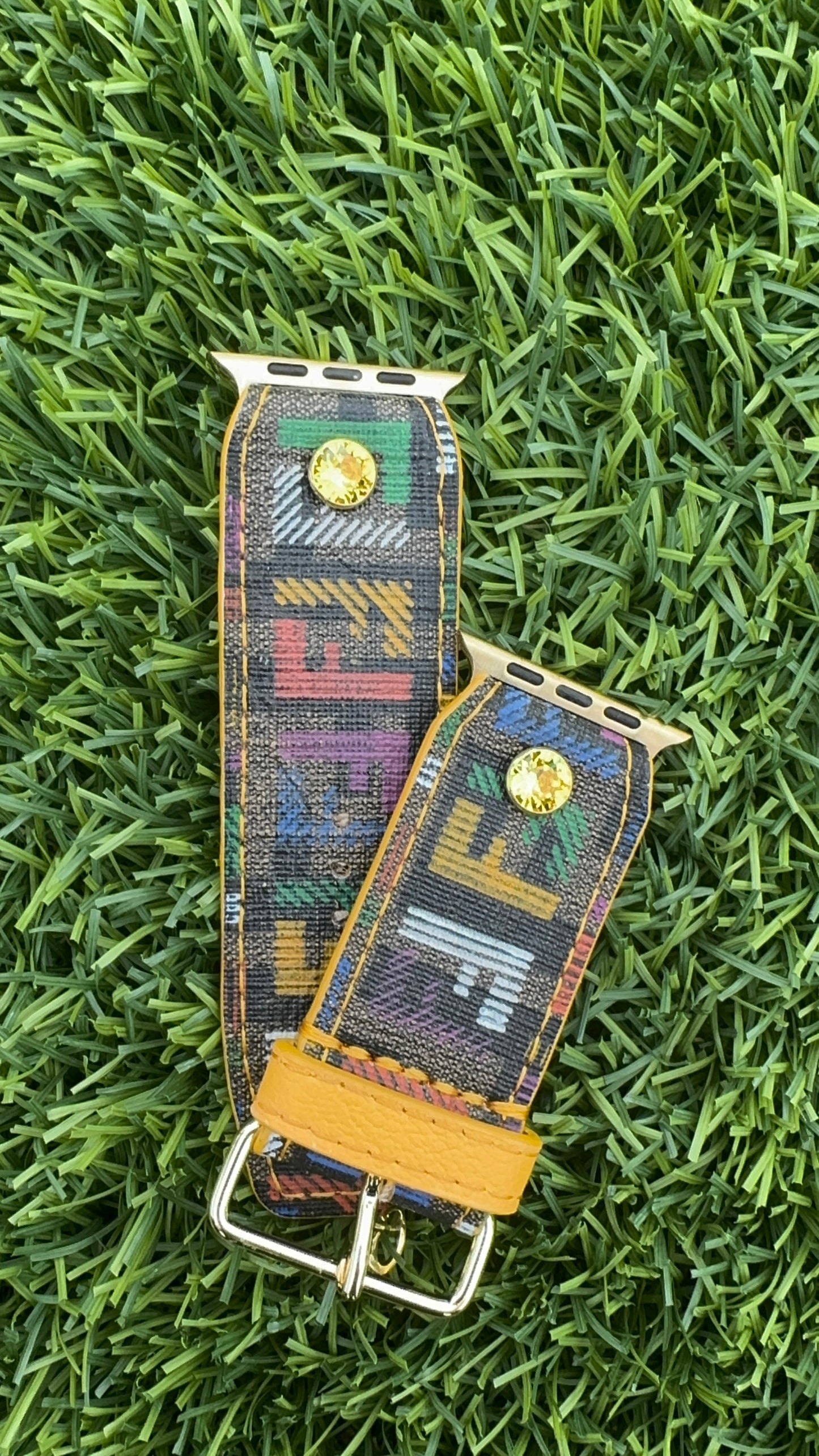 Authentic Upcycled Mini Colorful Black Fendi