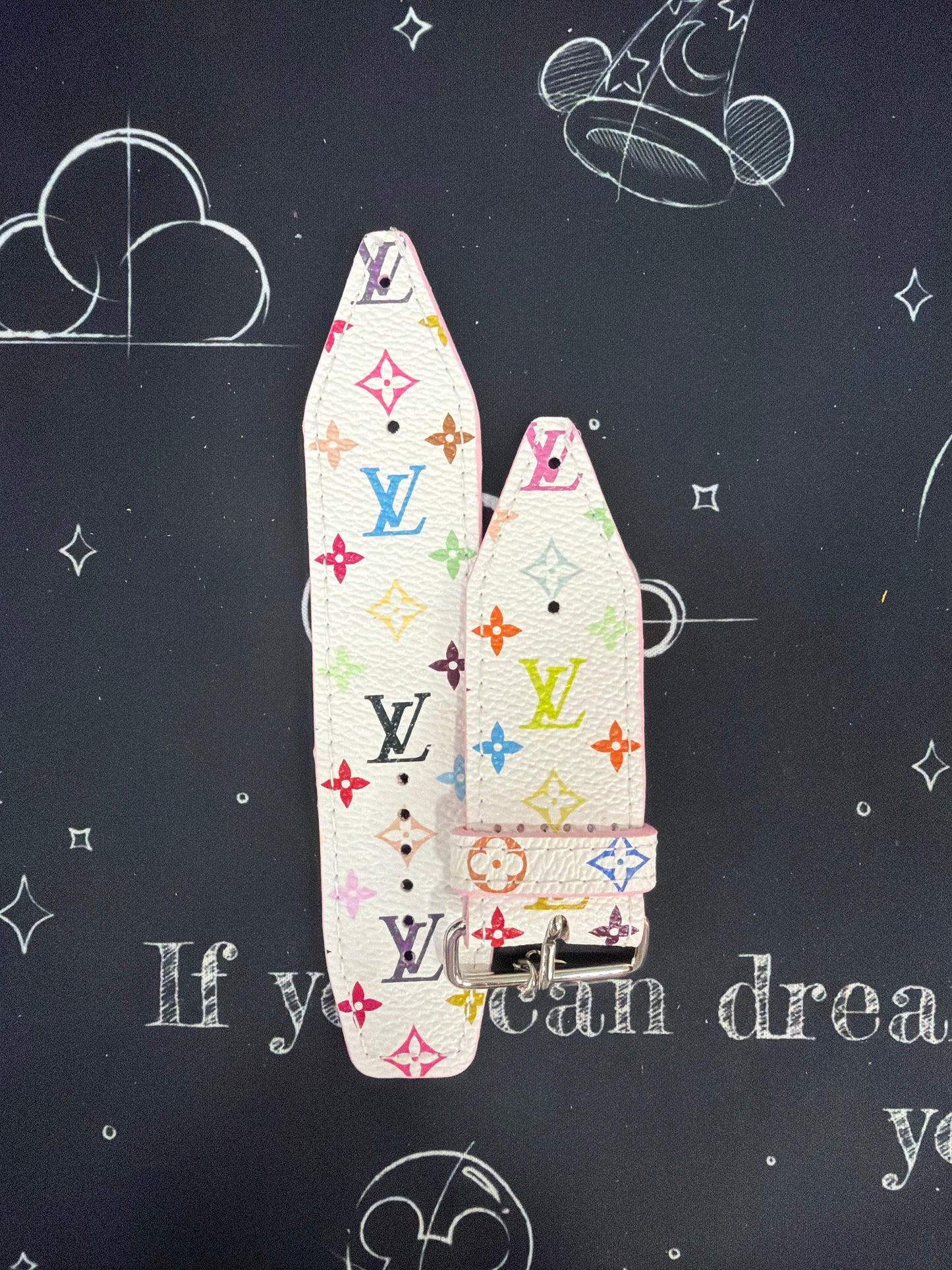 Blemished-Gamma-Authentic Upcycled LV White Multicolor Mini