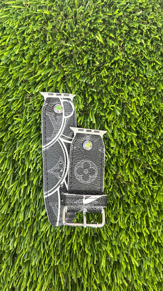 OTD-Beta-Authentic Upcycled Rare Black and Gray Shadow LV Monogram w/Vivi (Gray)