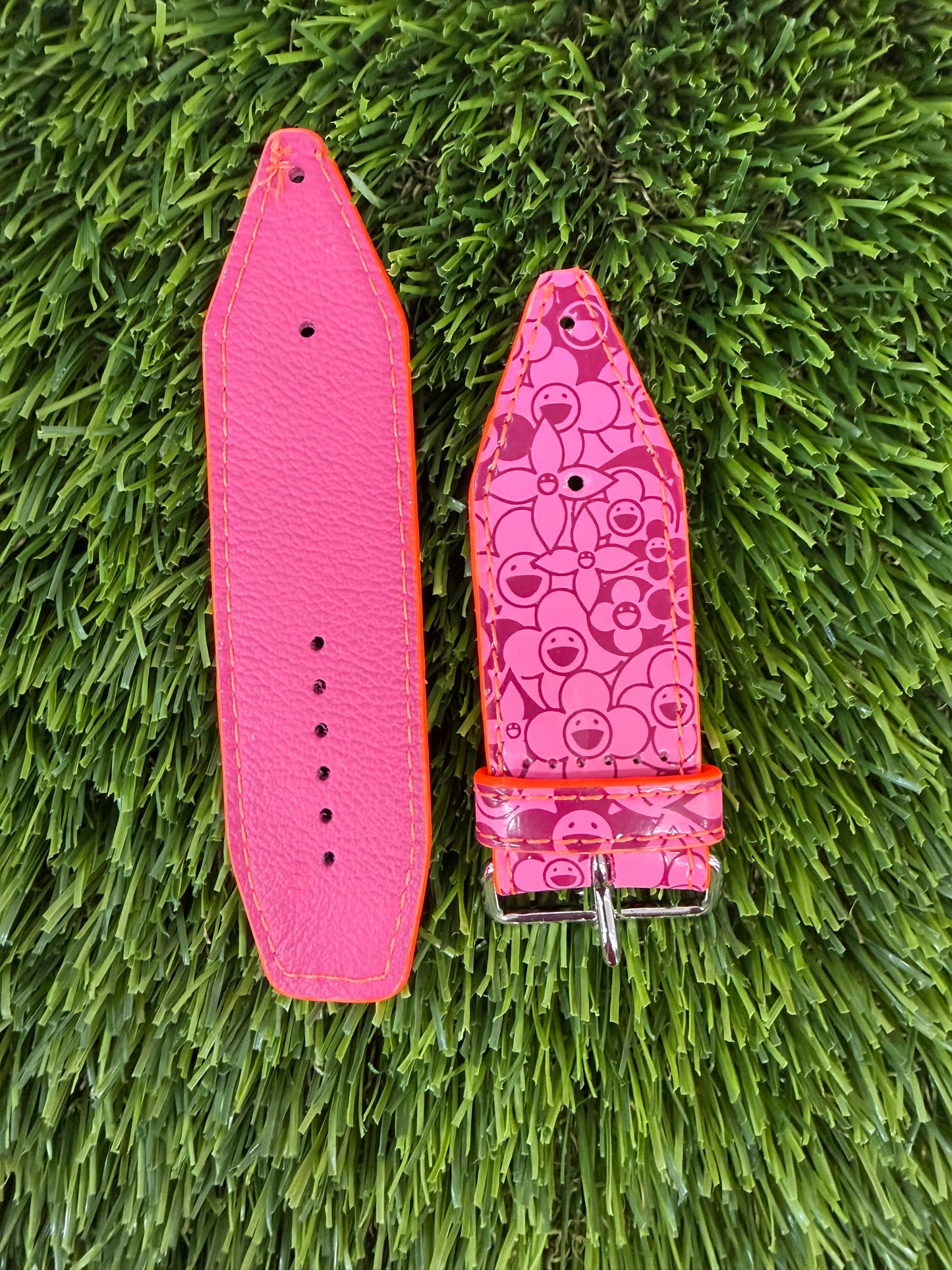 OTD-Authentic Upcycled LV Pink Cosmic Blossom w/Neon Orange