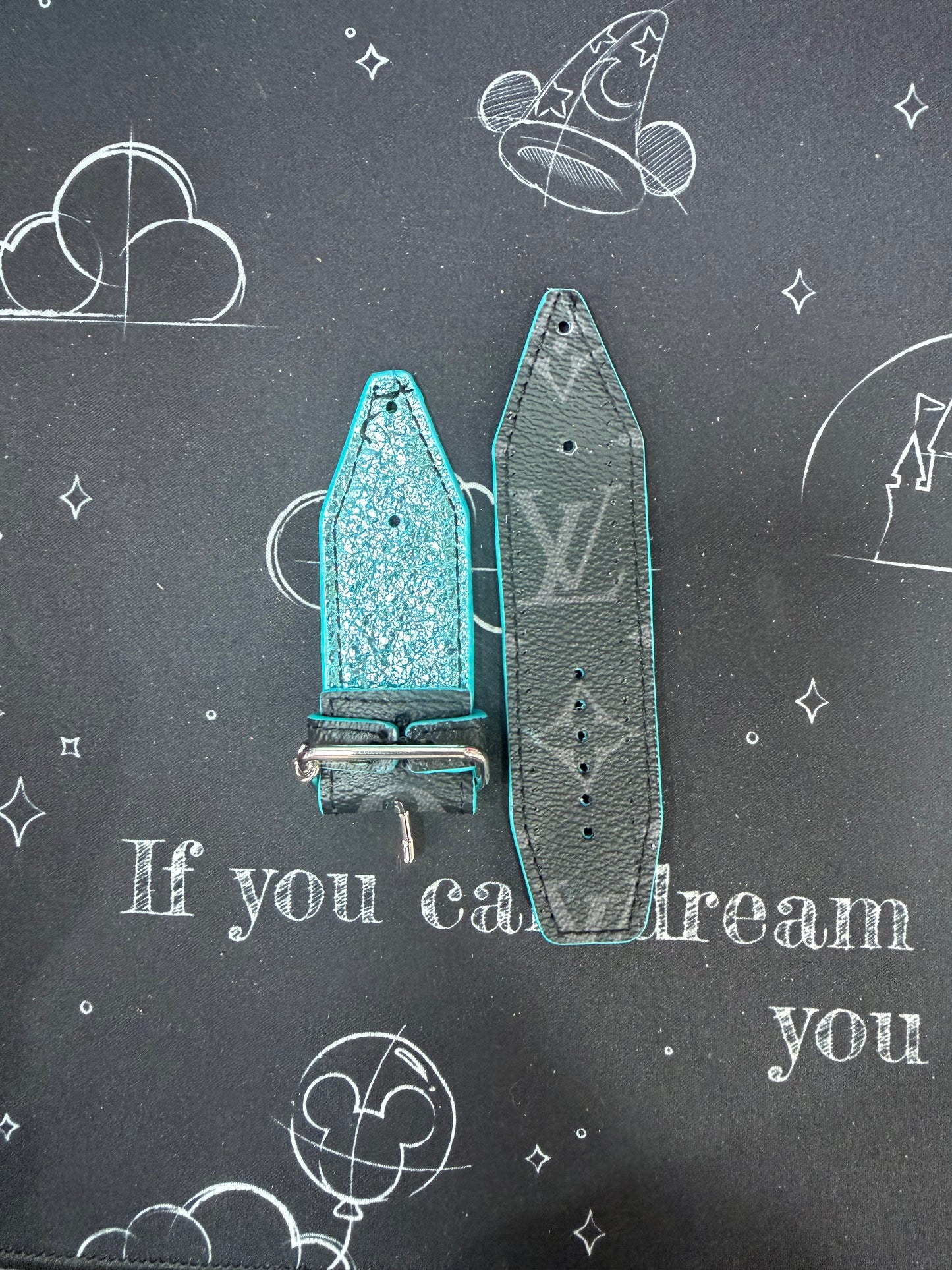 Blemished-Beta-Rare Authentic Upcycled LV Monogram Eclipse (Teal)