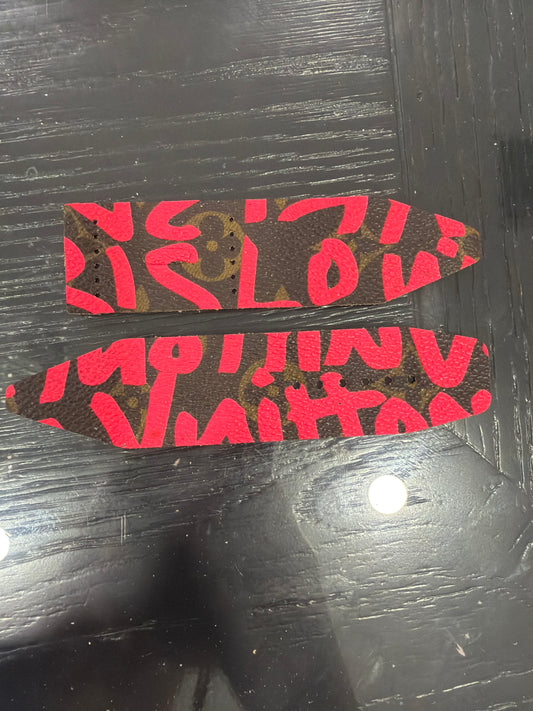 LC-Blemished 4-Beta-LV-Authentic Upcycled Pink LV Graffiti