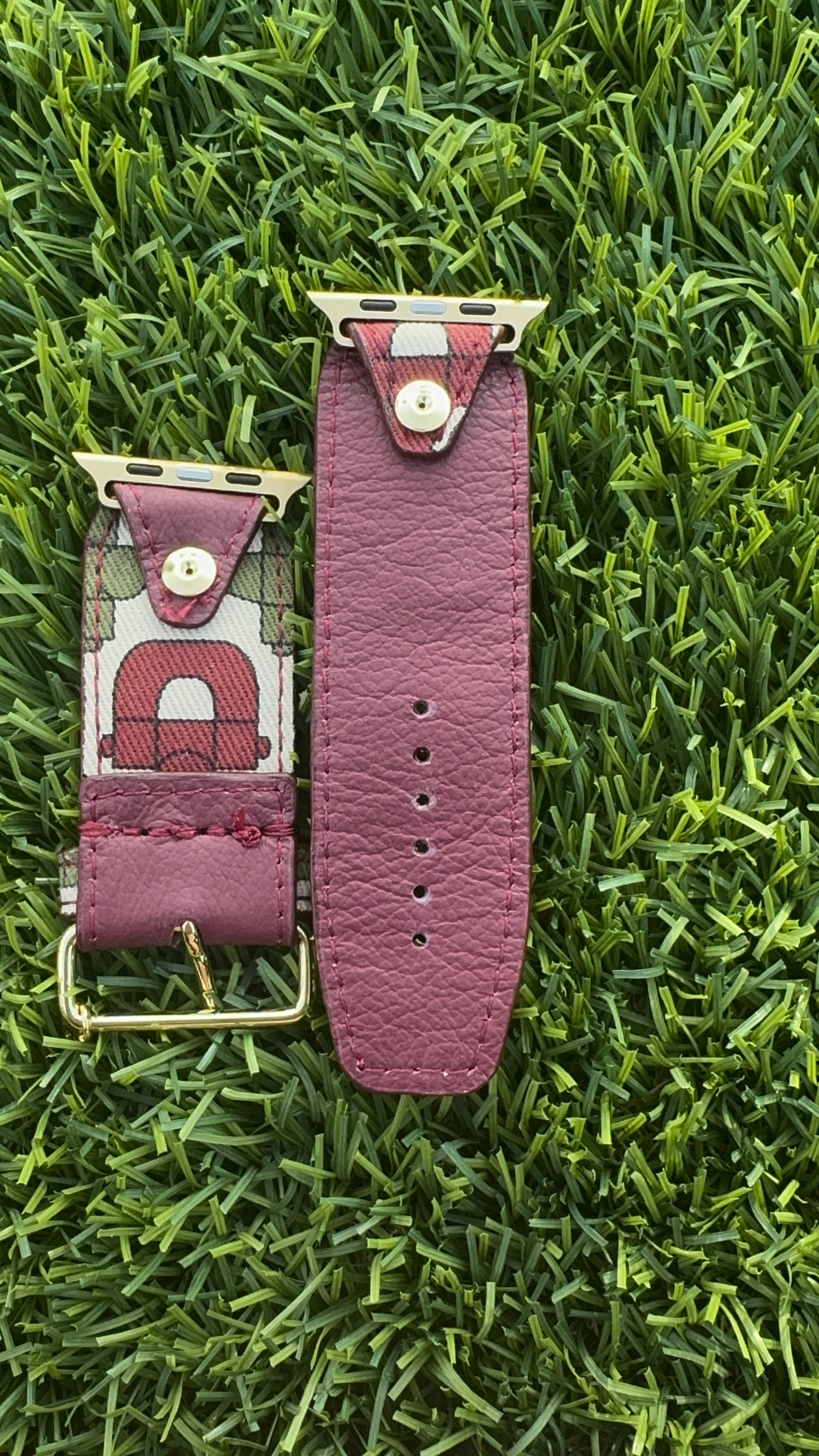 Authentic Upcycled GG Burgundy & Olive Horsebit