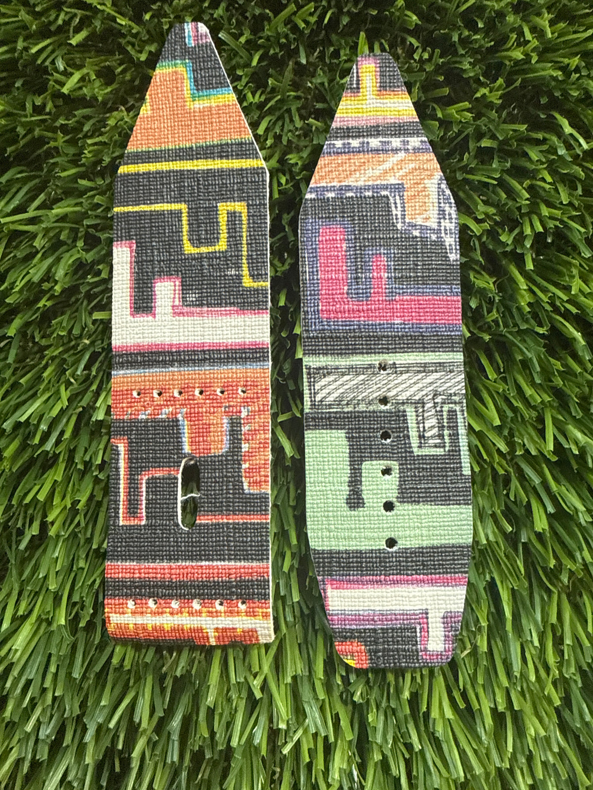Blemished-LC-Alpha-Mint,Pink,White-Authentic Upcycled Colorful Black Fendi