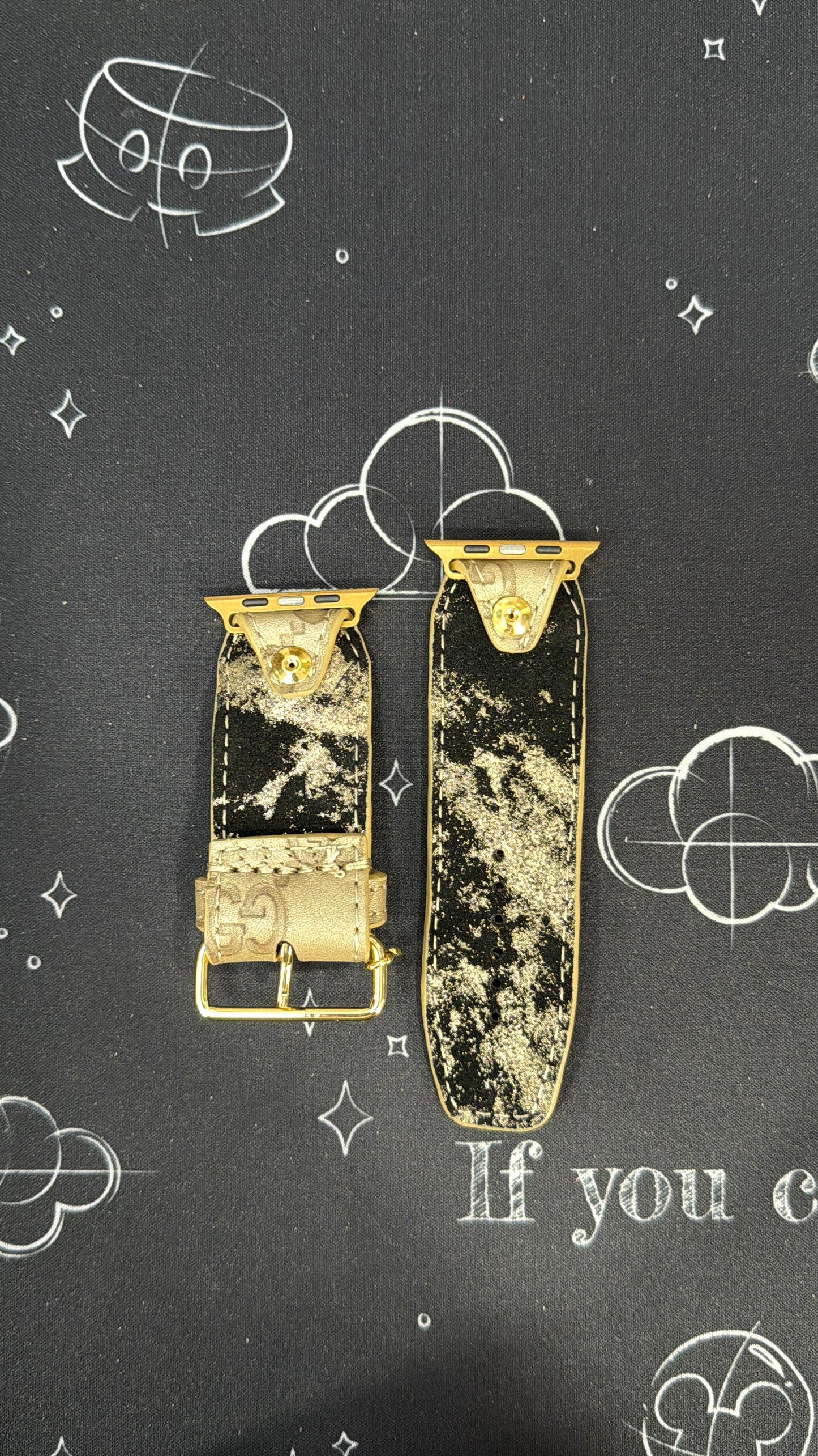 Authentic Upcycled Champagne Gold GG