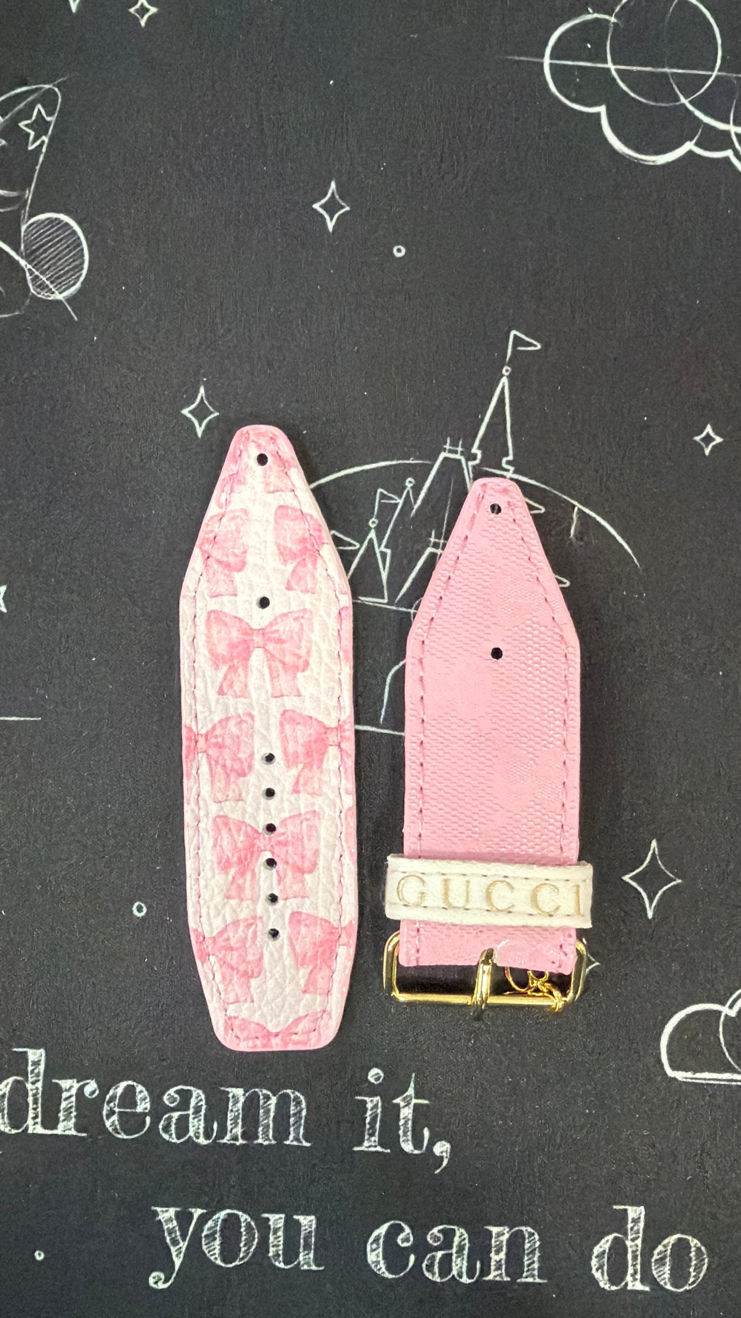 Blemished-Alpha-Authentic Upcycled Bubblegum Pink (Baby Pink) GG Imprime