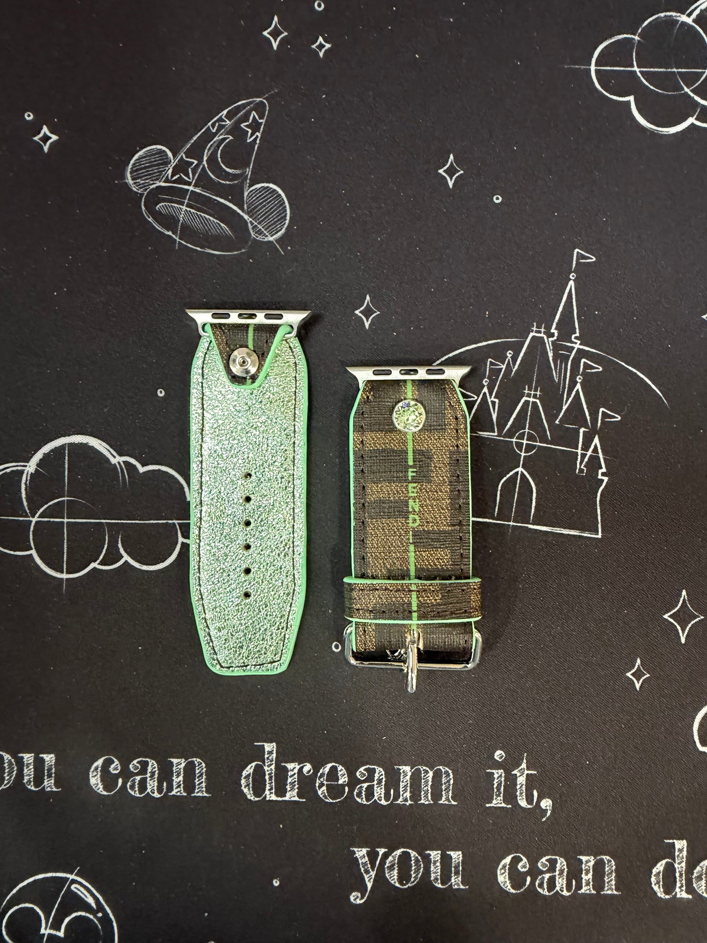 Blemished_Alpha_Authentic Upcycled Fendi Green Stripe