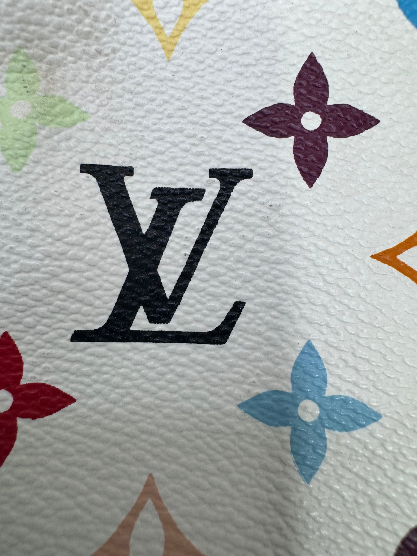 Authentic Upcycled LV White Multicolor