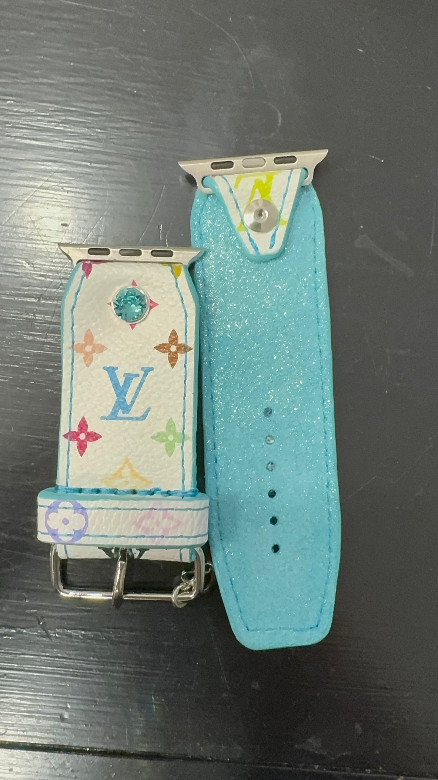 Authentic Upcycled LV White Multicolor Mini