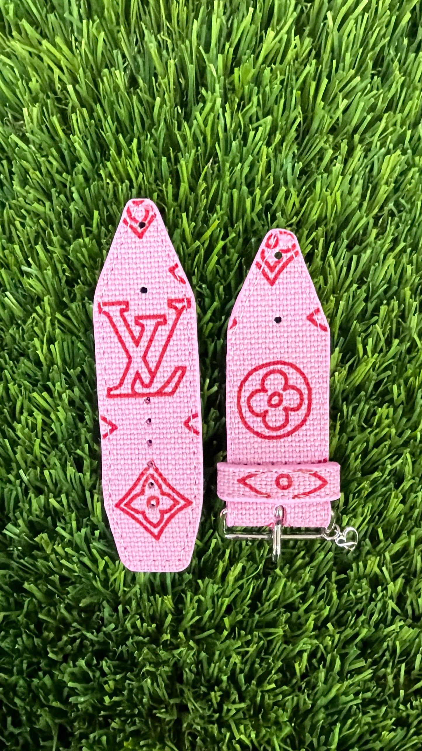 OTD-Pink edge paint-Authentic Upcycled LV Red & Pink Ipanema