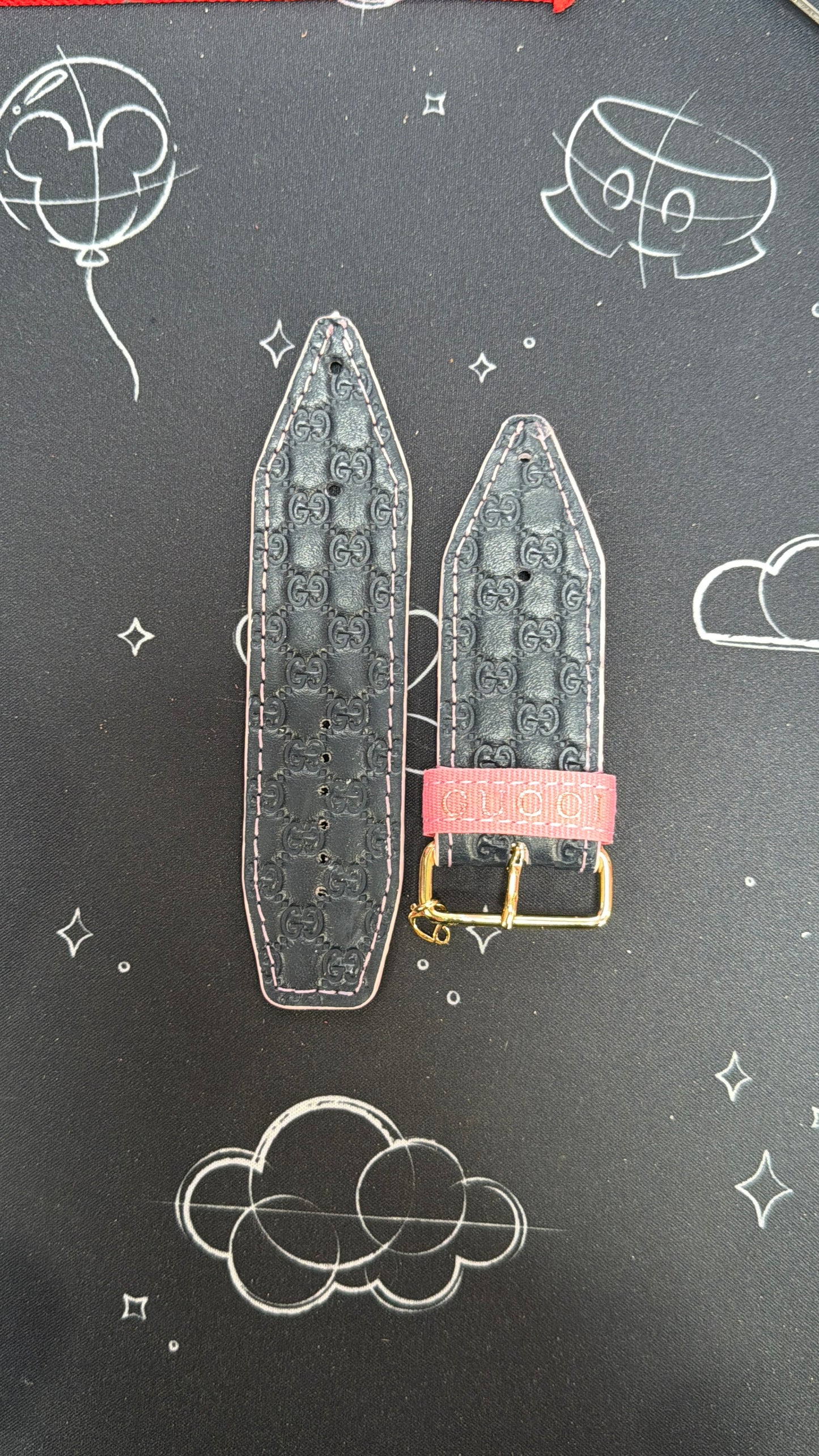 OTD-Authentic Upcycled Navy Micro GG w/Pink