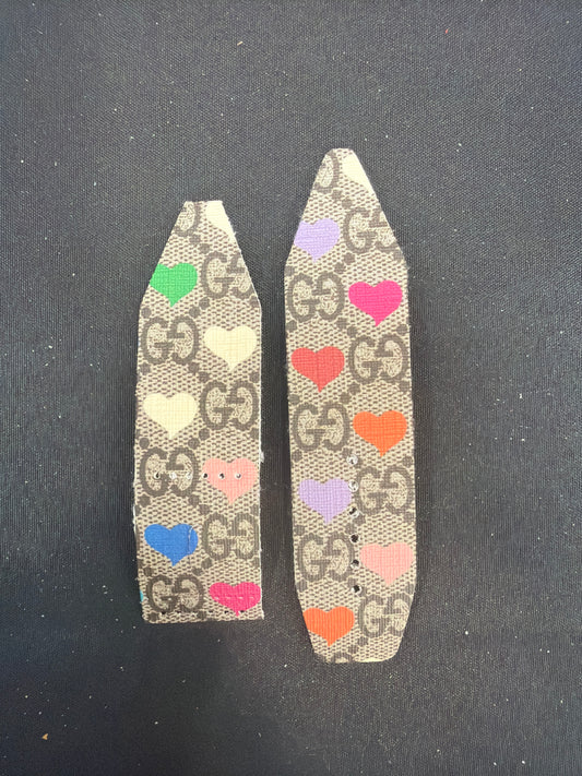 LC- Beta-Pink, Purple, Red, Cream & Orange-Authentic Upcycled Colorful Hearts GG