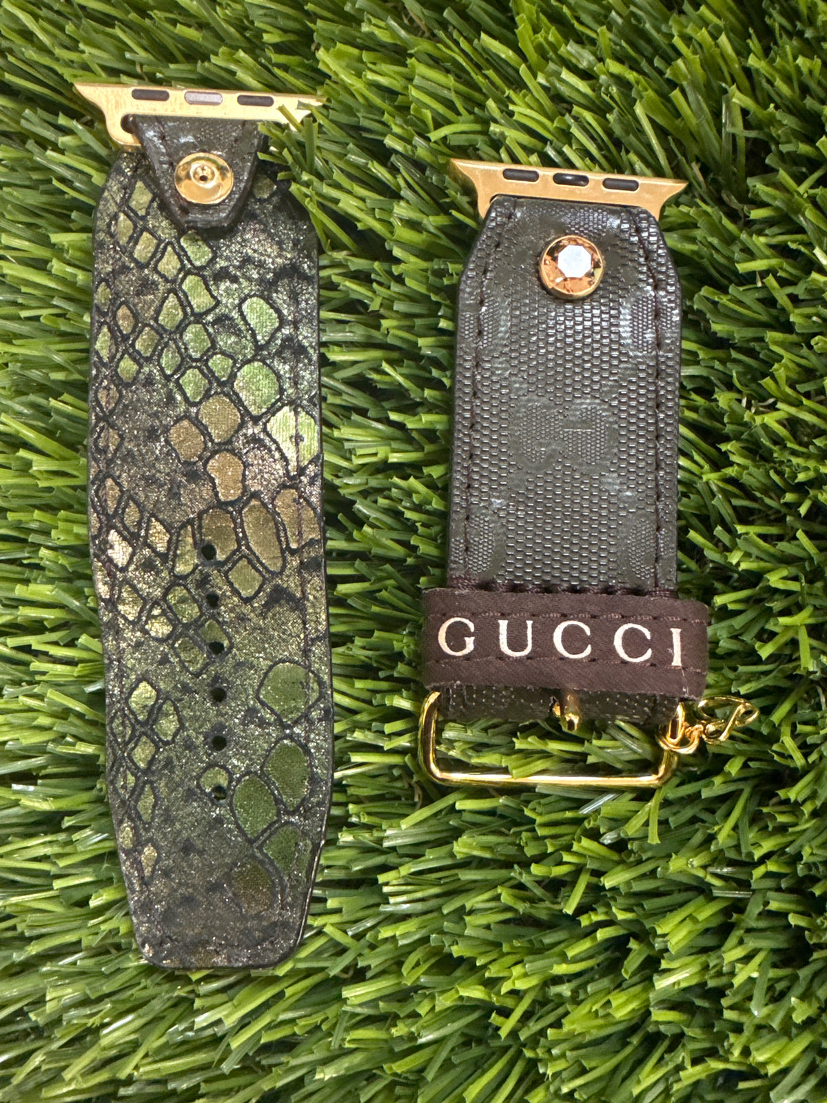 OTD-Beta-Authentic Upcycled Olive GG Imprime with Sewn