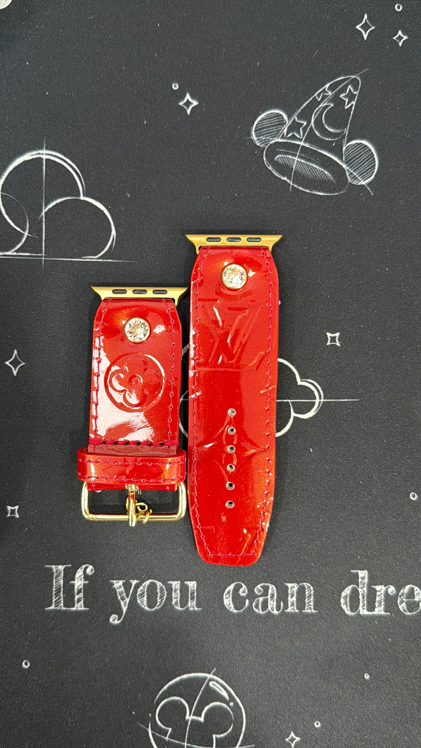 Authentic Upcycled LV Cerise (Cherry) Vernis