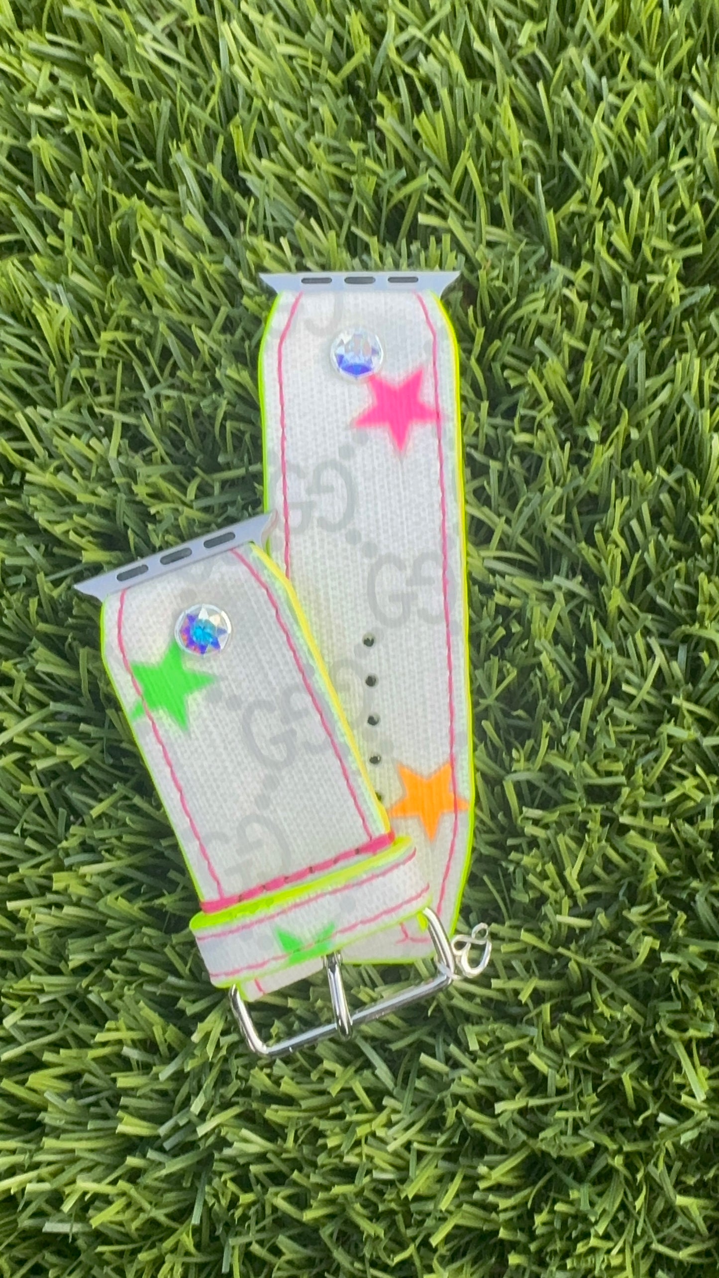 Authentic Upcycled GG Neon Stars