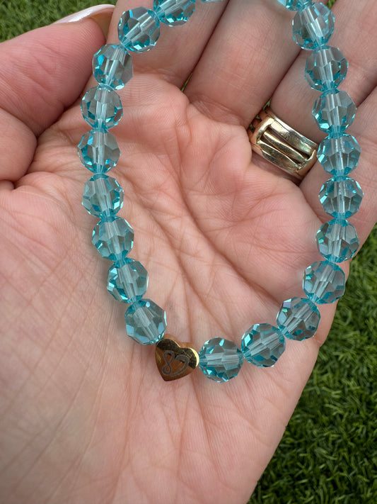 Bracelet- Authentic Light Turquoise Crystal