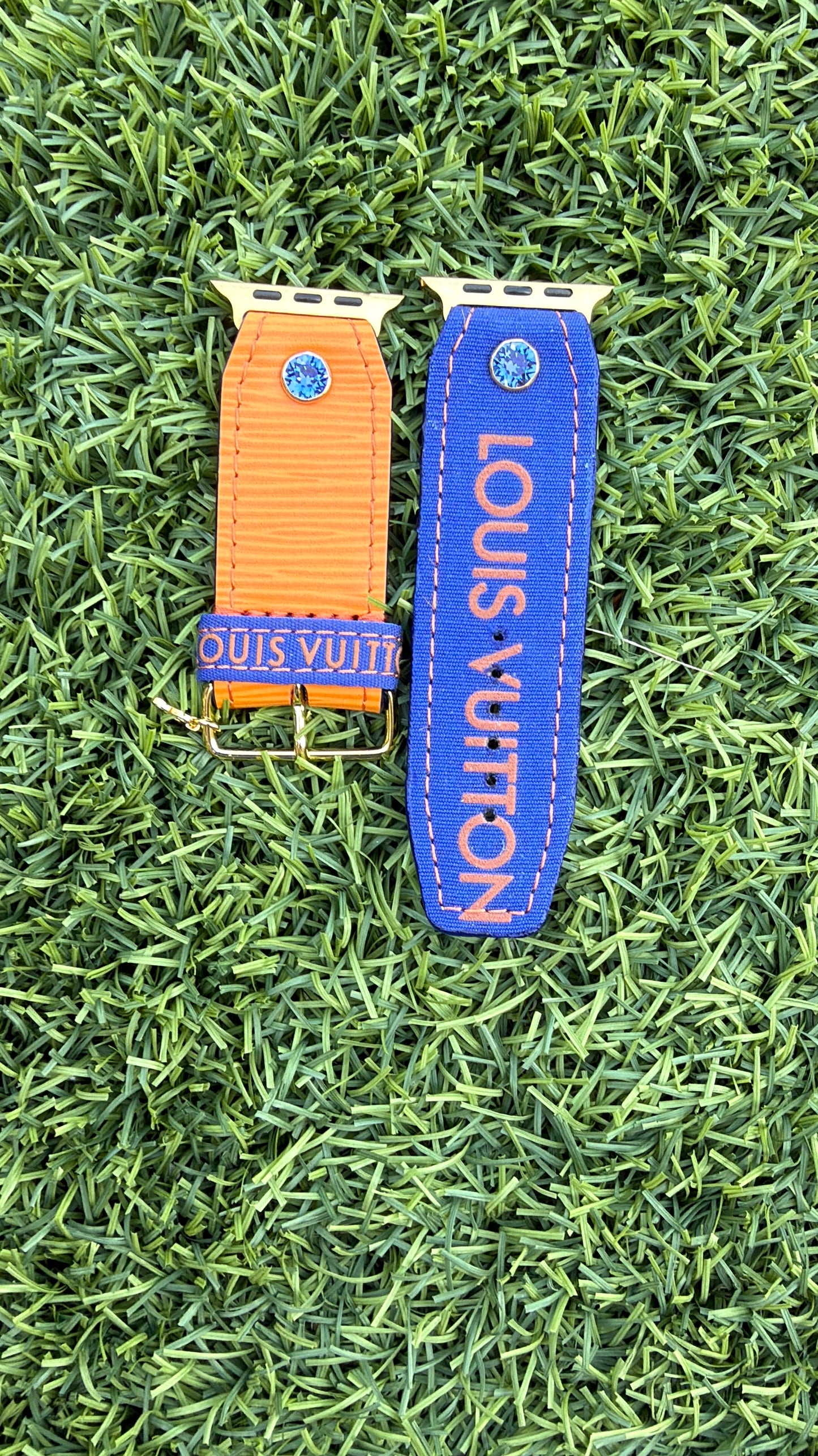 Customizable-LV Epi Vintage in Mandarin Orange Leather Buckle with LV Ribbon