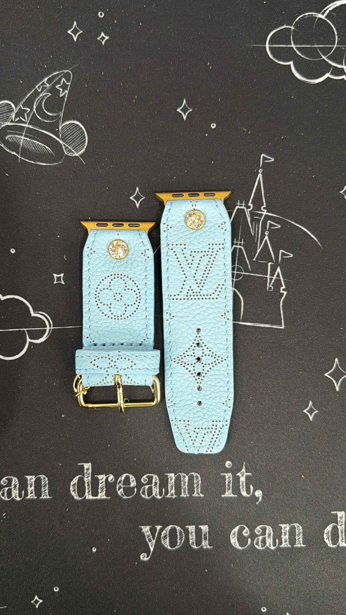 Rare- Authentic Upcycled LV Ice Blue Mahina