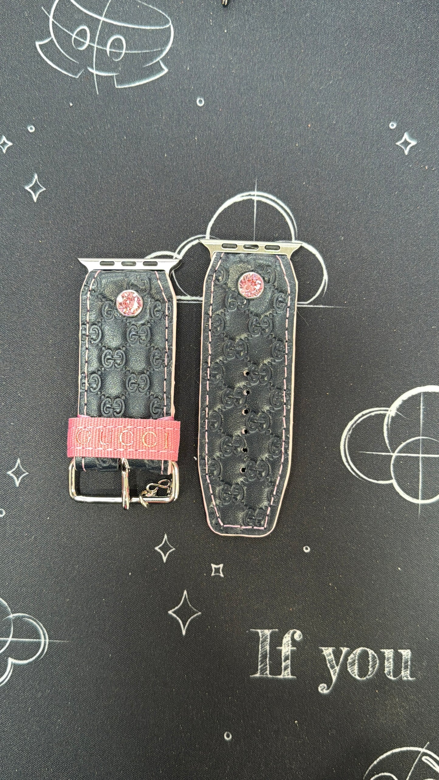 OTD-Authentic Upcycled Navy Micro GG w/Pink