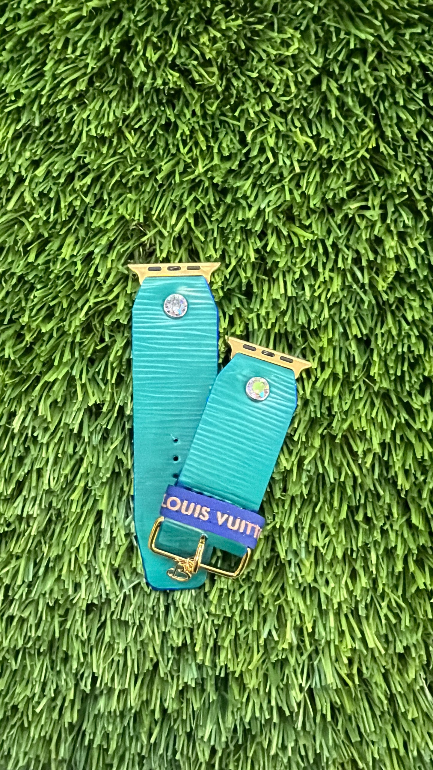Blemished-Beta-LV Teal Epi Leather with blue
