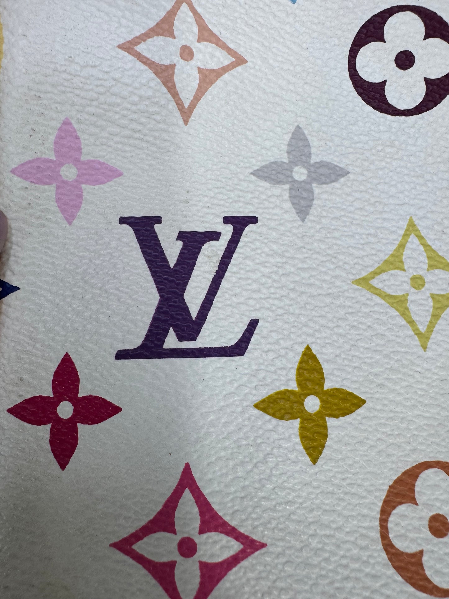 Authentic Upcycled LV White Multicolor