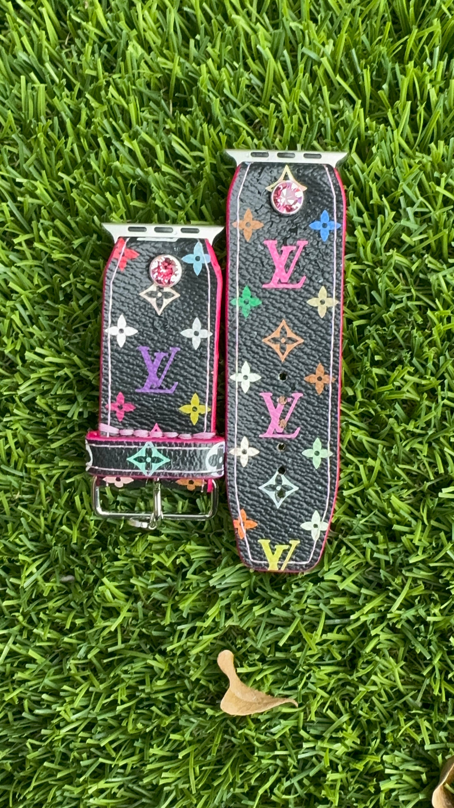 Authentic Upcycled LV Black Multicolor Mini