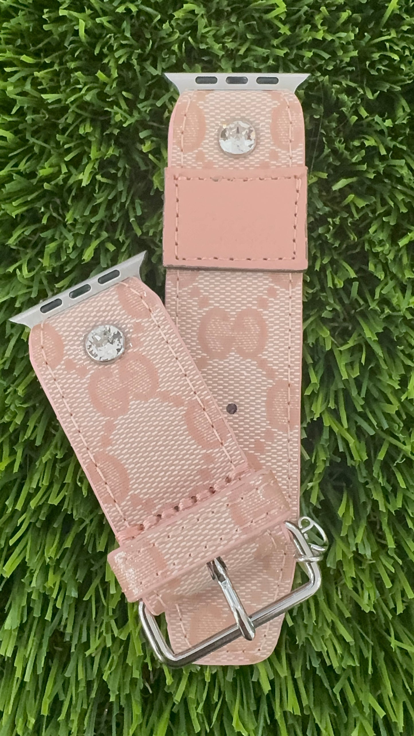 Authentic Upcycled Pink GG Coated Canvas