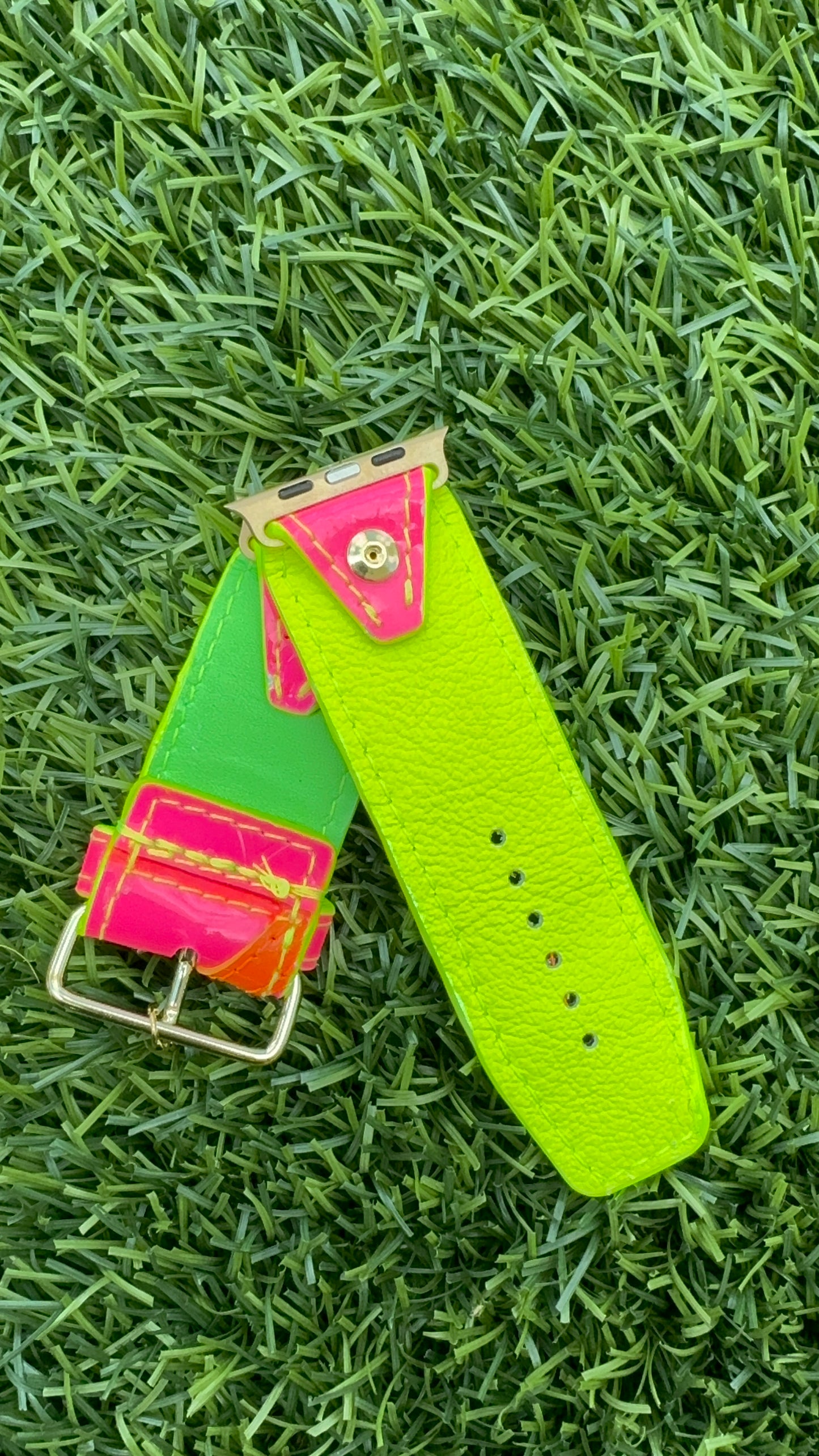 Authentic Limited Edition Upcycled LV Neon Pink Vernis