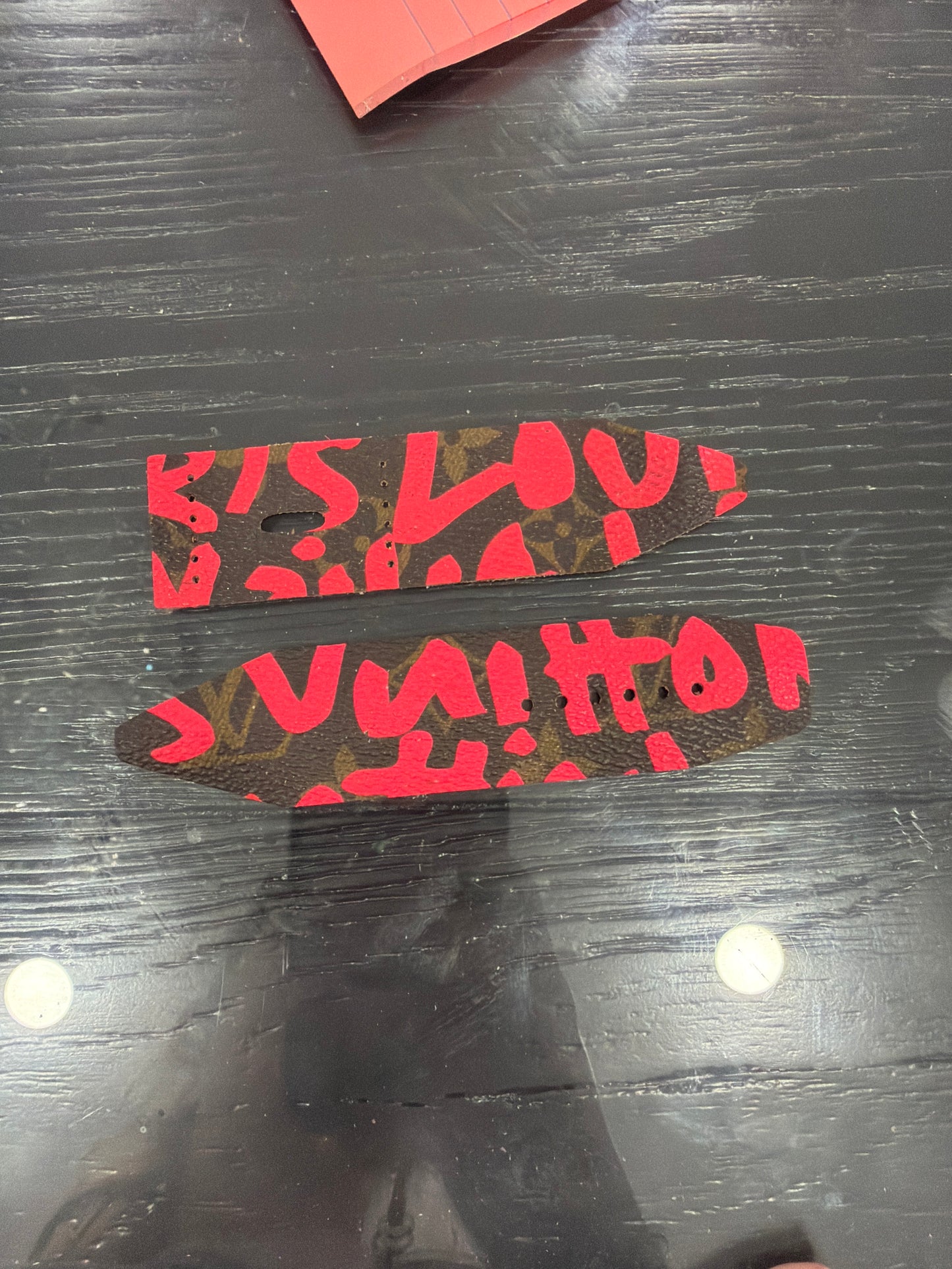 LC-Blemished 3-Beta-LV-Authentic Upcycled Pink LV Graffiti