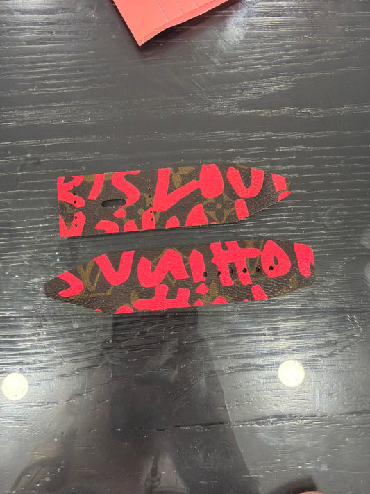 LC-Blemished 3-Beta-LV-Authentic Upcycled Pink LV Graffiti