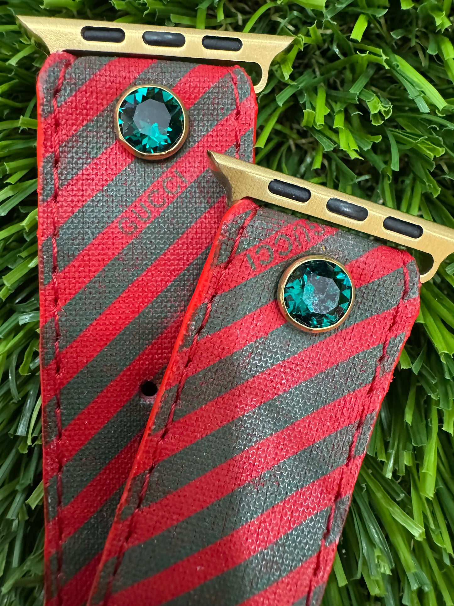 Authentic Upcycled Gucci Christmas Stripes