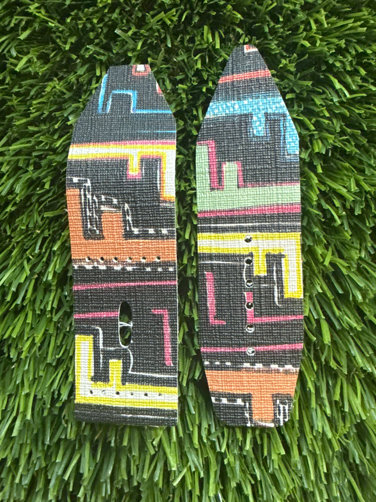 LC-Blemished-Alpha-Yellow,Pink,Mint,Blue-Authentic Upcycled Colorful Black Fendi