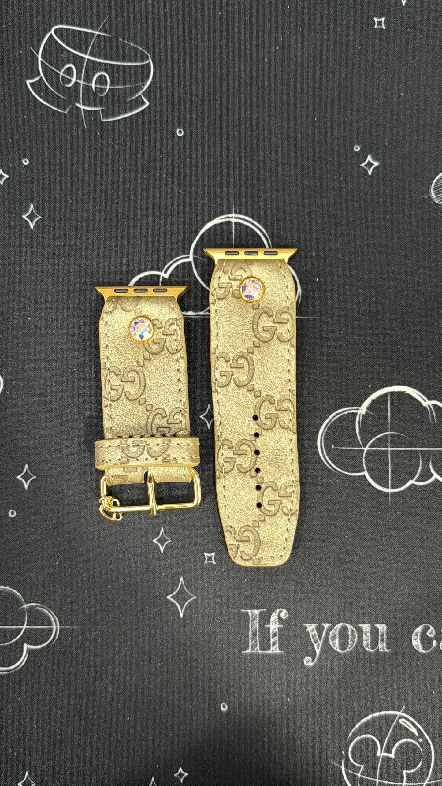 Authentic Upcycled Champagne Gold GG