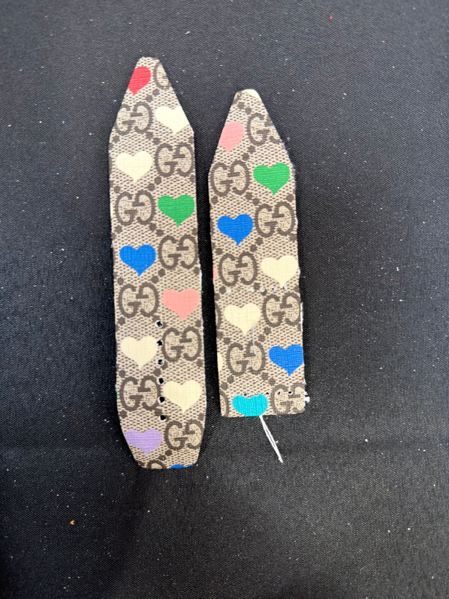 LC- Gamma-Pink, Blue, Green, & Cream-Authentic Upcycled Colorful Hearts GG