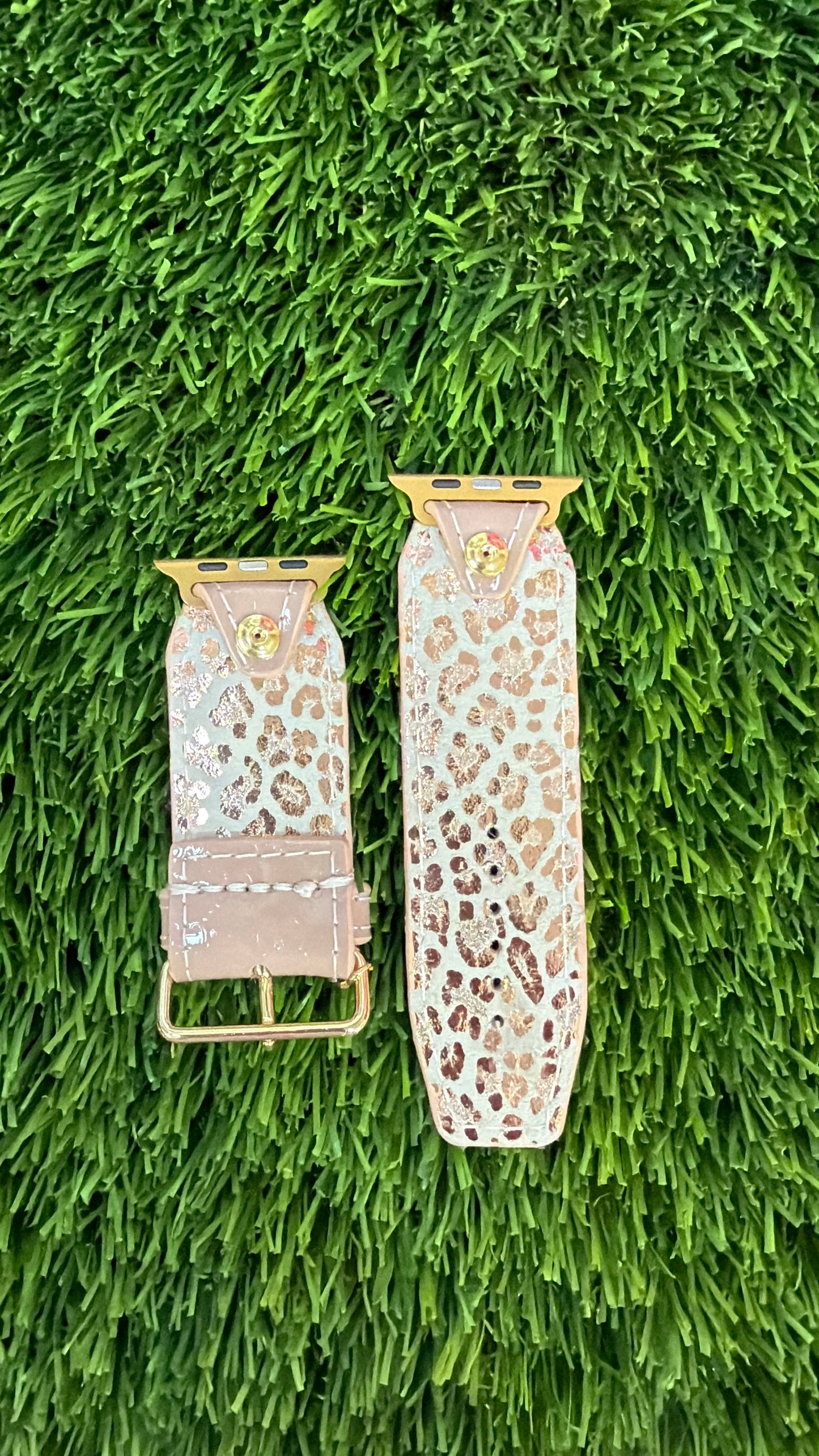 OTD-Beta with Rose Gold Leopard-Authentic Upcycled Patent Nude Micro GG