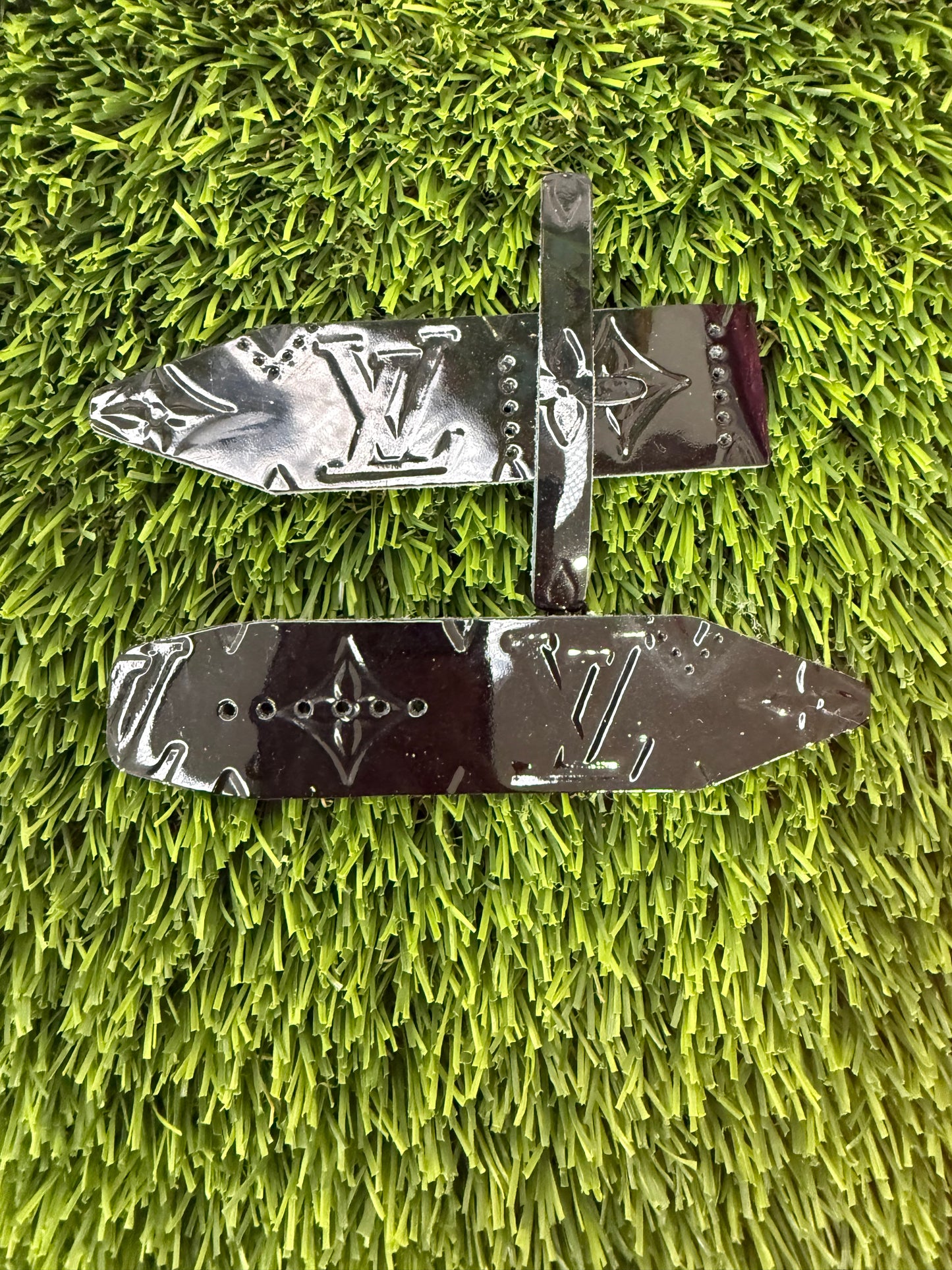Blemished-Beta Authentic Upcycled LV Rare Black Magnetique-Double Logo