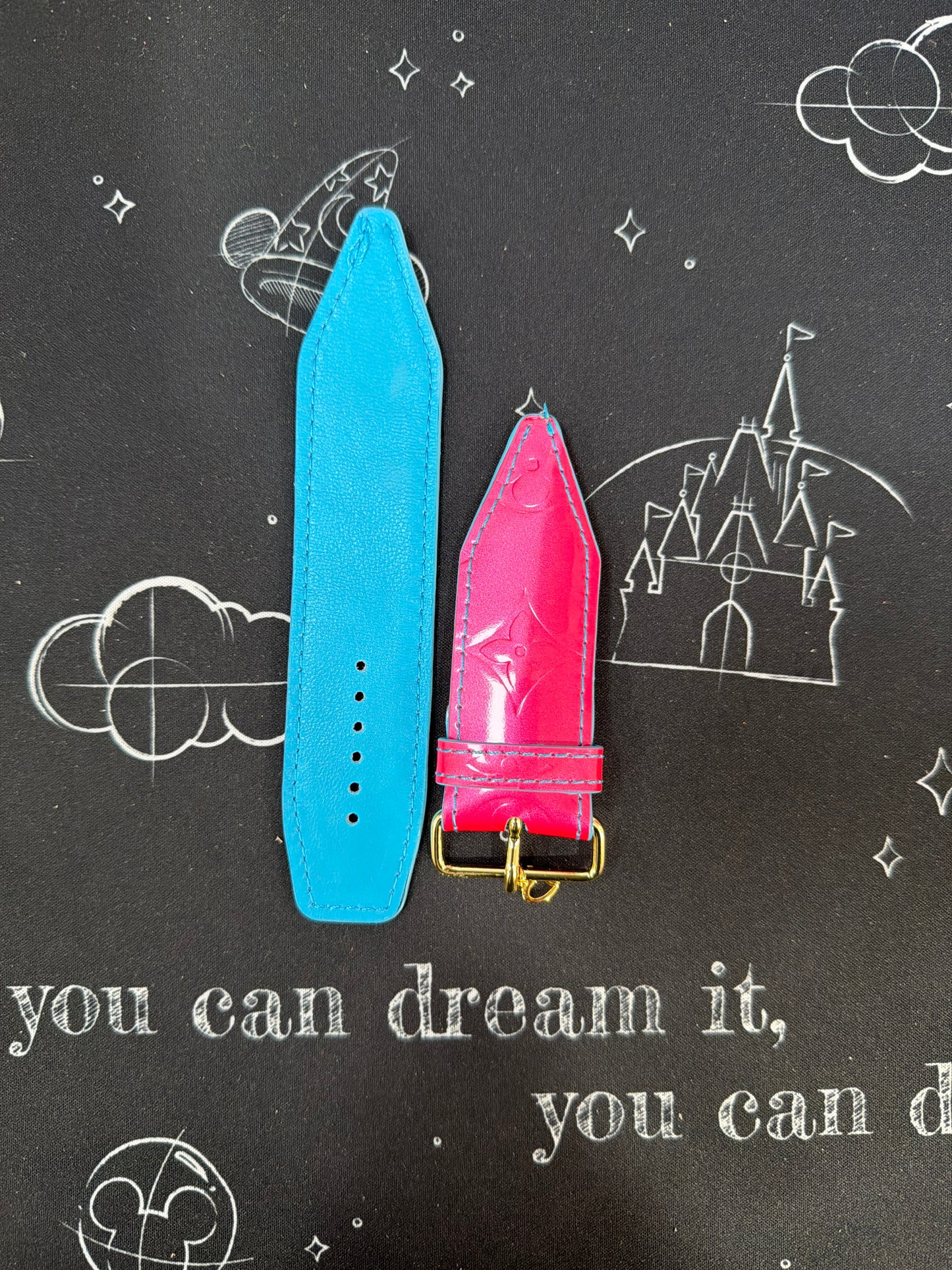 OTD Gamma-Upcycled Fuchsia LV Vernis with Turqouise