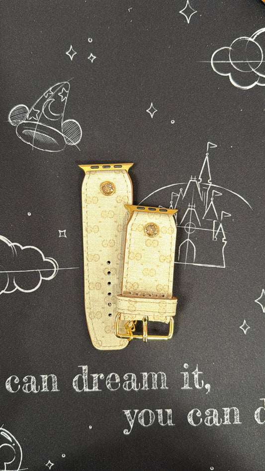 Authentic Upcycled Vintage Cream & Brown Micro GG